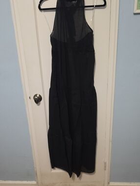 HYFVE Black Sheer Halter Swim Cover-Up